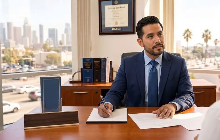 Defense attorney preparing a first-DUI case at his desk