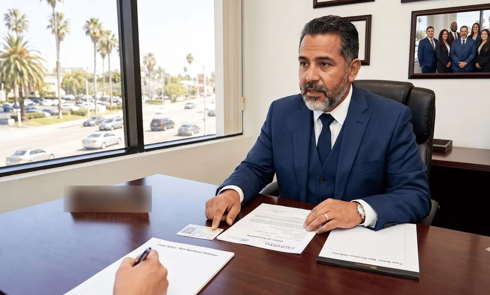 Attorney explaining a wet reckless plea offer to a client